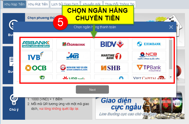 nạp tiền qrpay